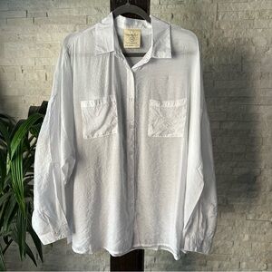 KATIA Designs White “The Goddess” Oversized Buttoned Down Size L/XL NWOT